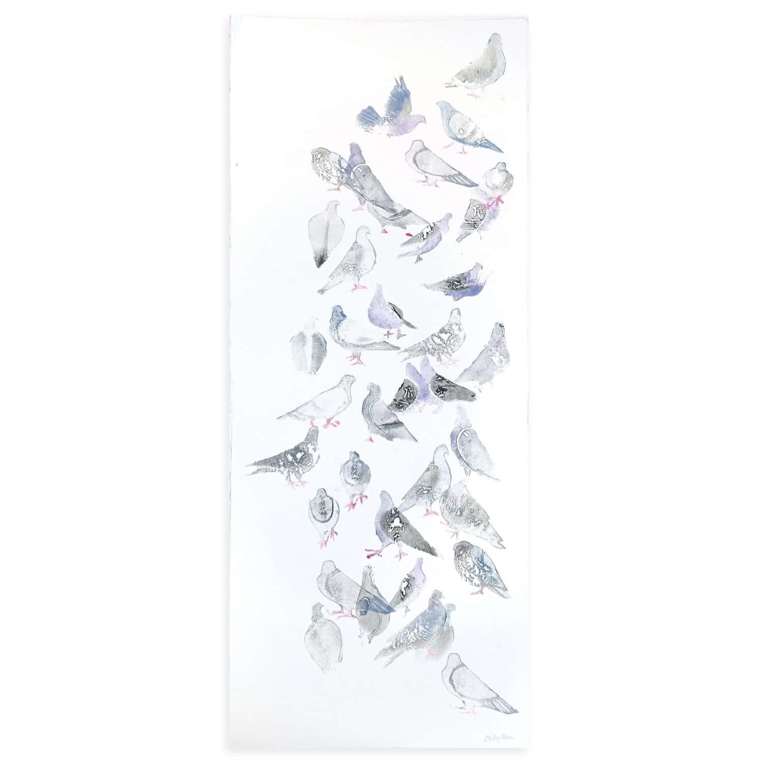 4718C Large Flock of Pigeons – Sally Muir