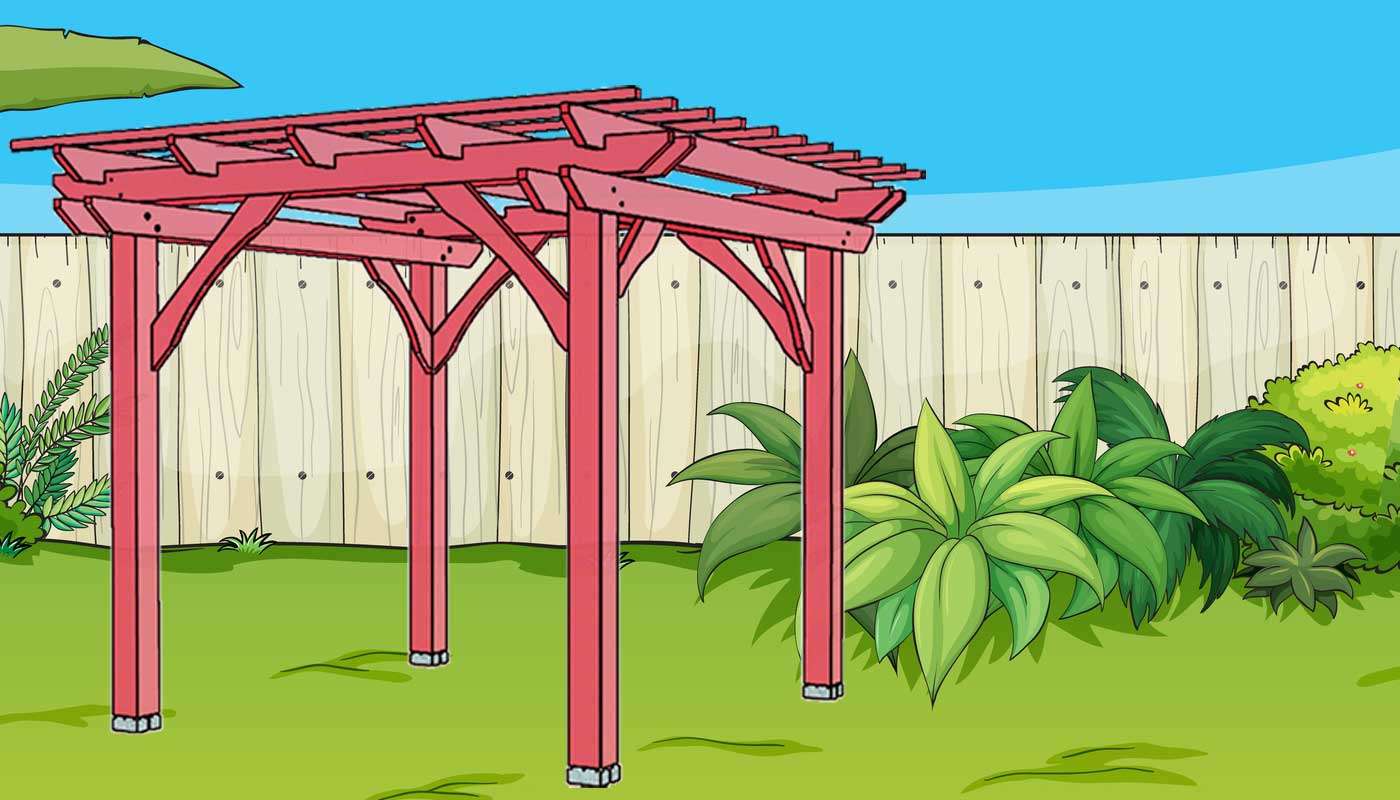 Einfache Pergola selbst bauen aus Holz pergola-header