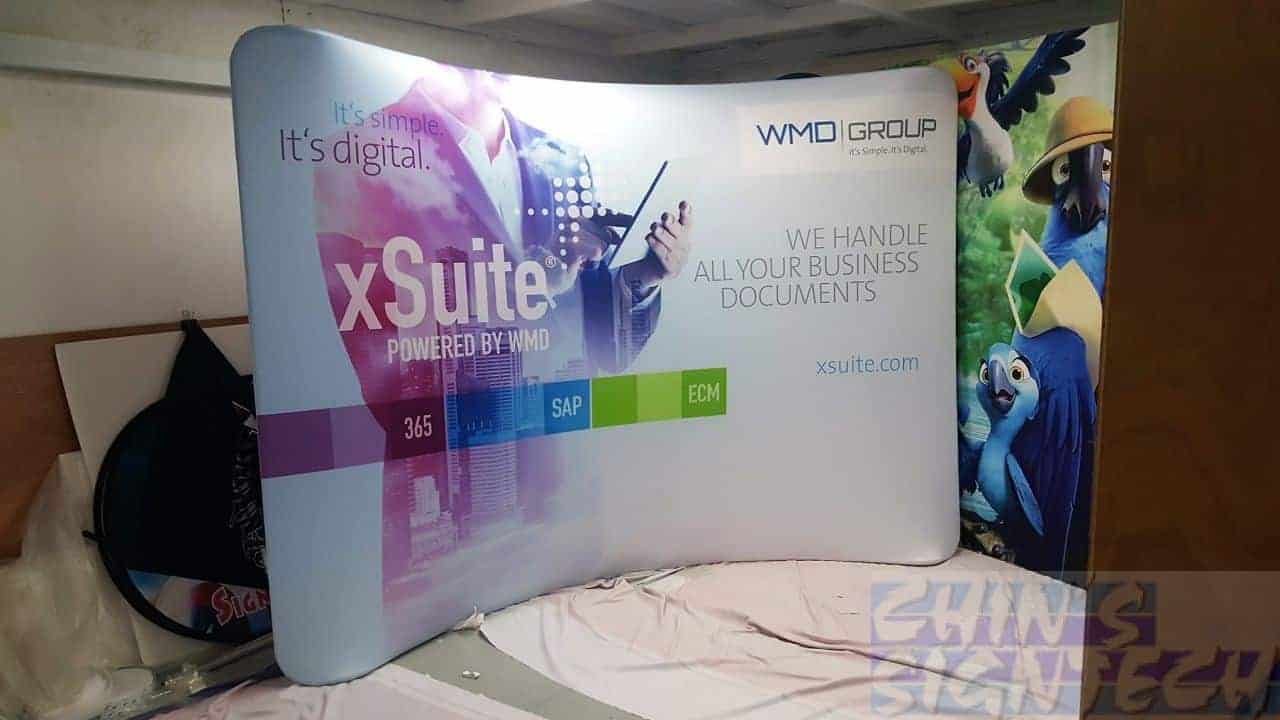 3x 2.25m Curve shape Tension Fabric Display - xSuite powered by WMD