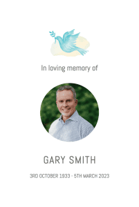 Peaceful memorial keepsake card 037 Peaceful memorial keepsake card 037 – Funeral Order of Service Template