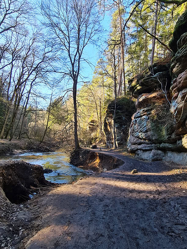 Die Schwarzachklamm beeindruckt vor allem im Sommer zahlreiche Besucher in Franken