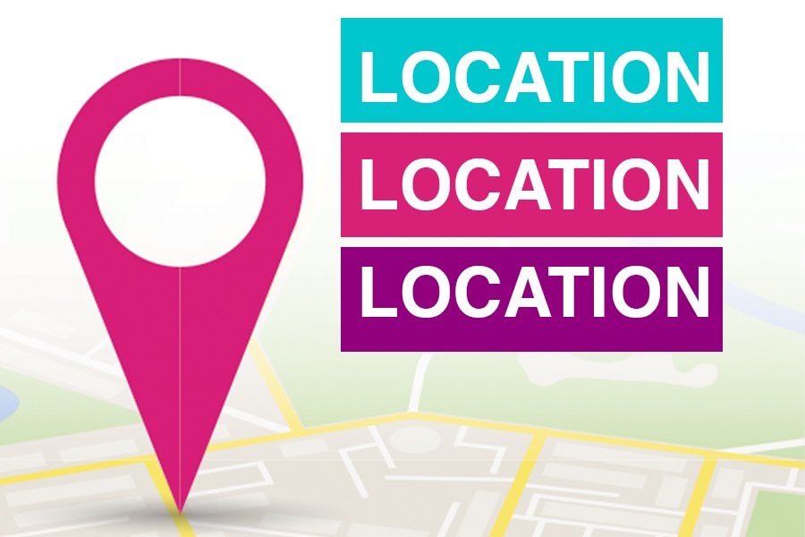 Location location location graphic.