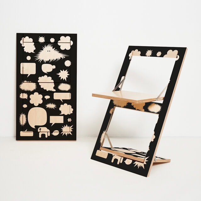 Fläpps Klappstuhl – Bubbles Indigo – Pattern Studio