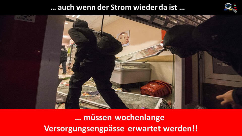zerstörter Suppermarkt