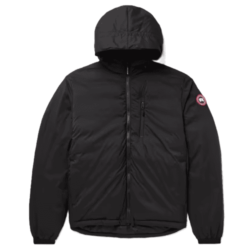 Mens Black Canada Goose Lodge Hooded Down Jacket UK at SEIKK