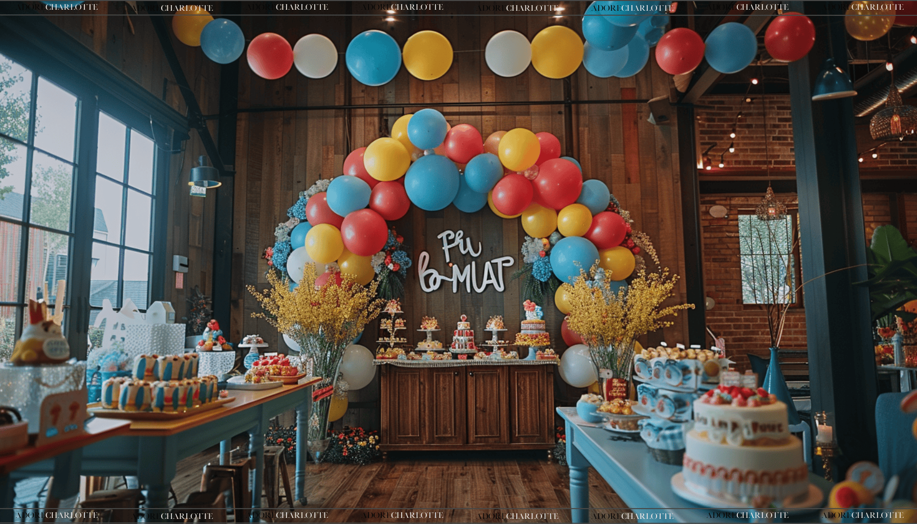 Farm Fun Boy First Birthday Theme Party Indoor decorations