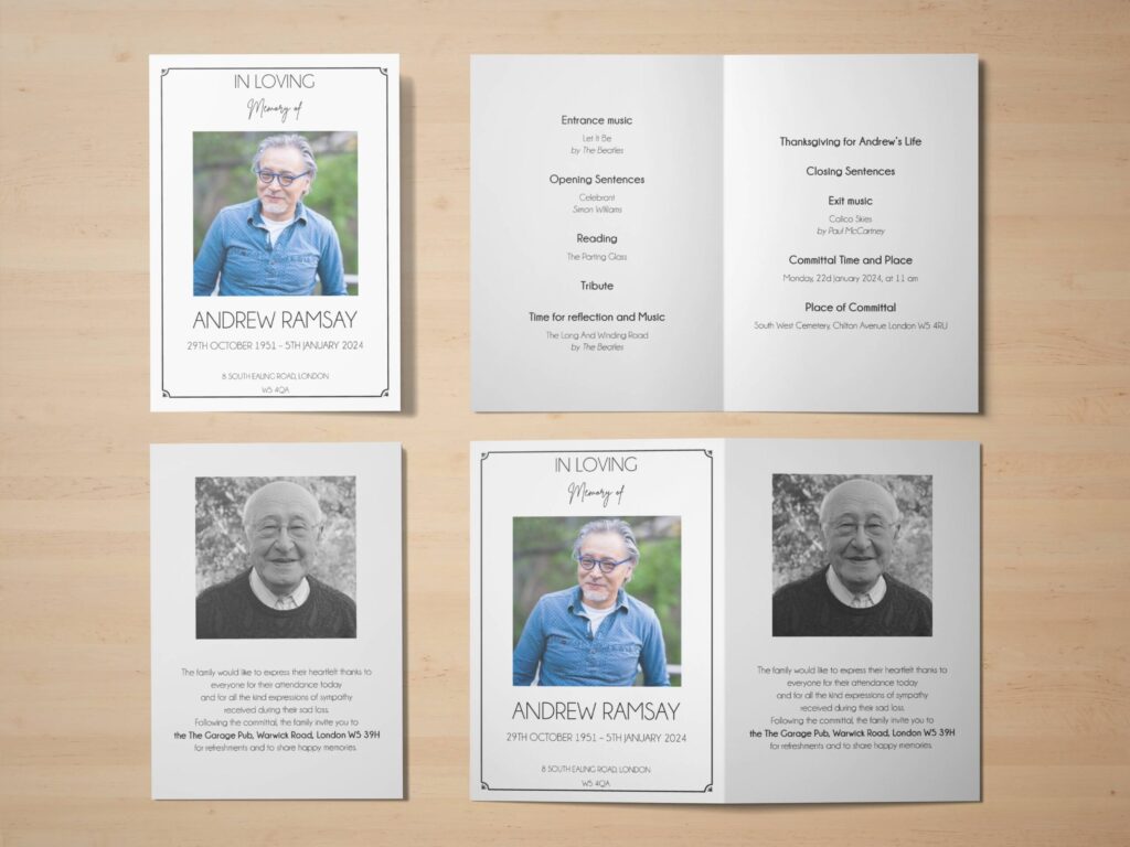 funeral program order of service