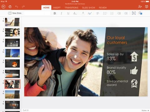 Microsoft power point para iPad Microsoft power point para iPad