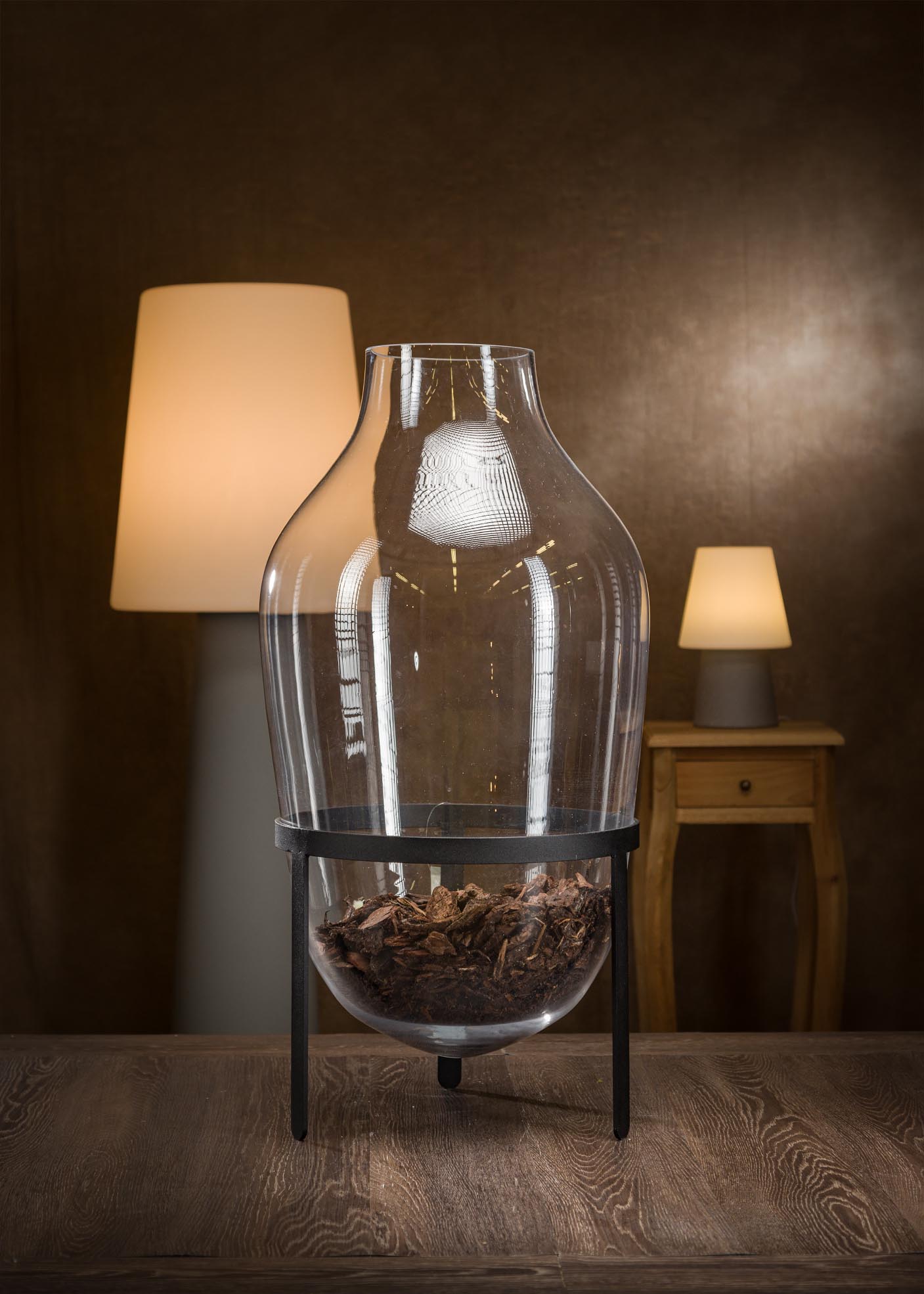 Vasi per fiori in vetro grandi e alti per l’arredamento