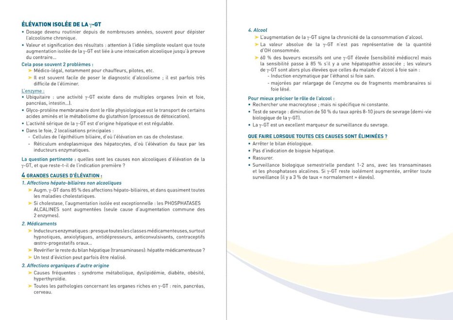 GammaGT élevé quel risque de cancer du foie ? Avis médical — free download