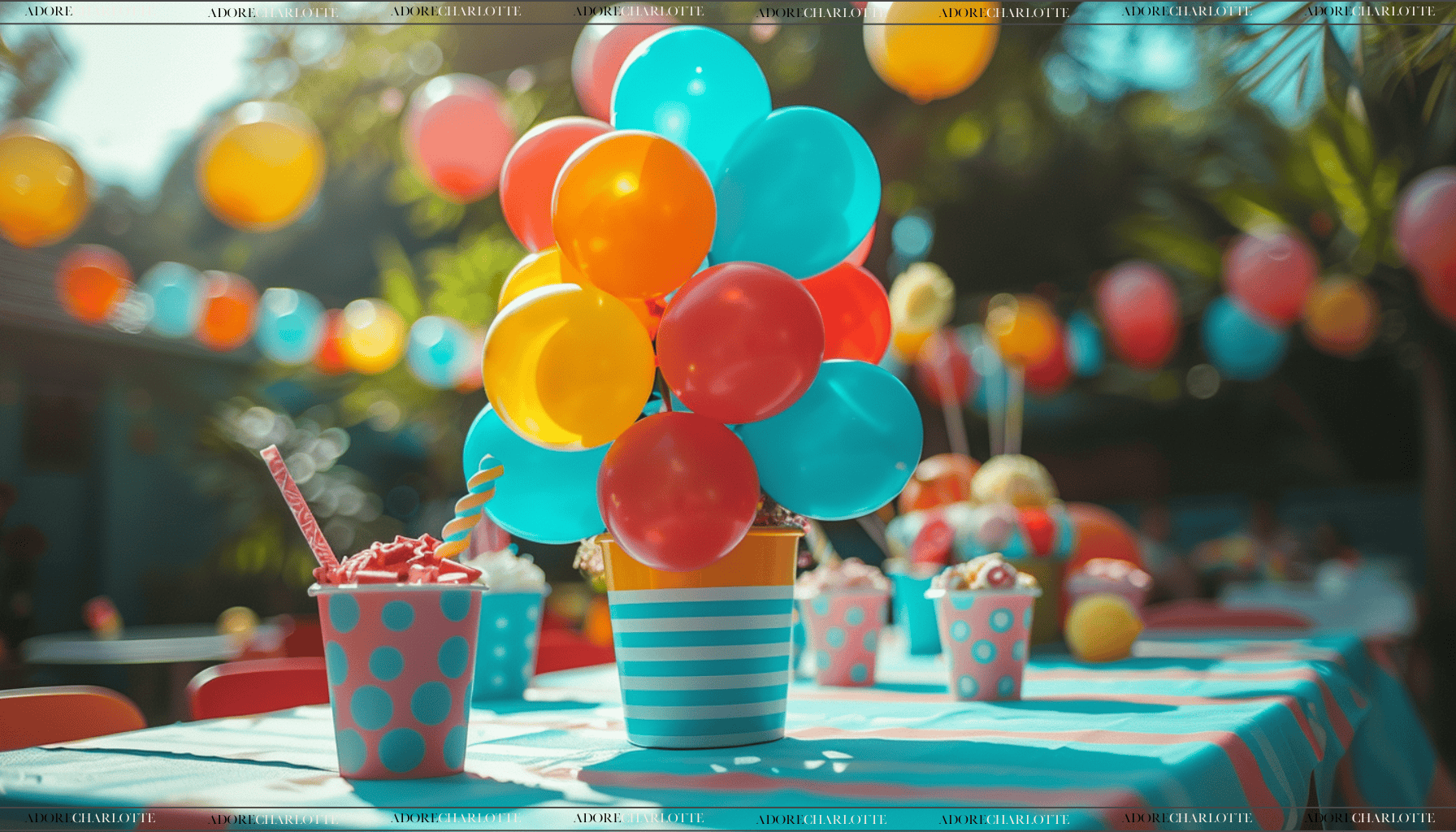 Baby Boy First Birthday Colour Splash Theme Party Table Decorations.