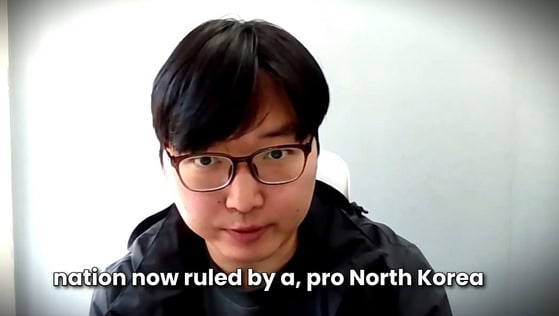 Younghoon Kim asylum announcement on X, showing post about applying for U.S. asylum and criticizing South Korea’s leftist government