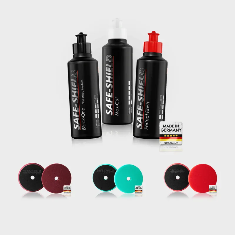 Polier-Komplettset klein – 3×250 ml + 6 Pads Polier-Komplettset klein – 3×250 ml + 6 Pads