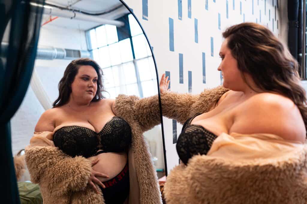 plus size lingerie for a boudoir photoshoot in Los Angeles by ELI Boudoir Studios