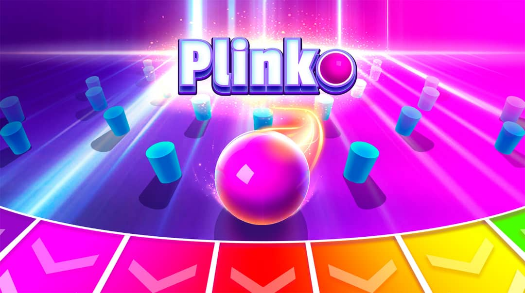 Screenshot des Plinko Spiels im NV Casino Interface