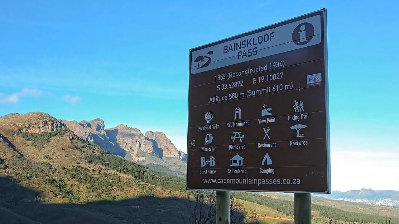 Mountain scenery at Bainskloof in the Western Cape