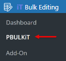Select WordPress posts bulk edit menu