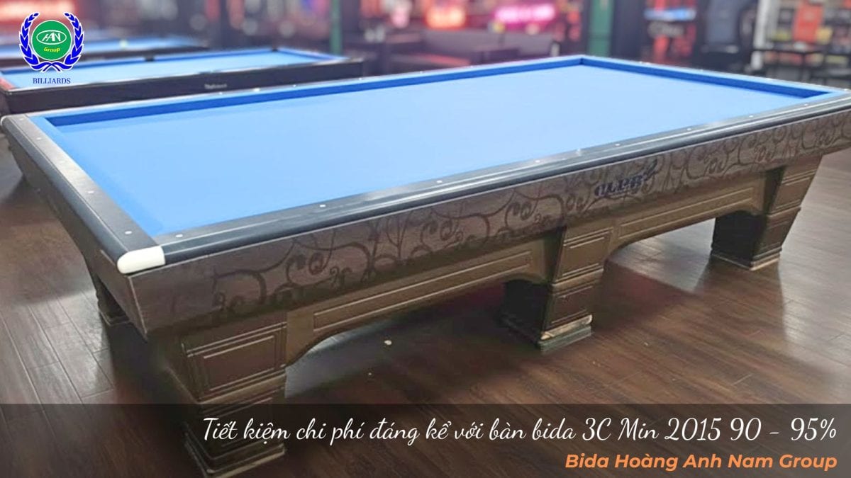 Tiết kiệm chi phí đáng kể với bàn bida 3C Min 2015 90 - 95%