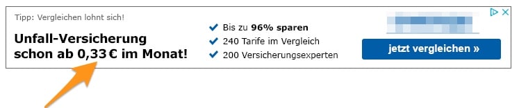 Wie teuer darf eine Unfallversicherung sein