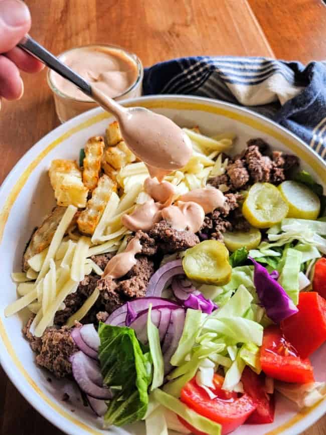 Loaded Cheeseburger Bowl