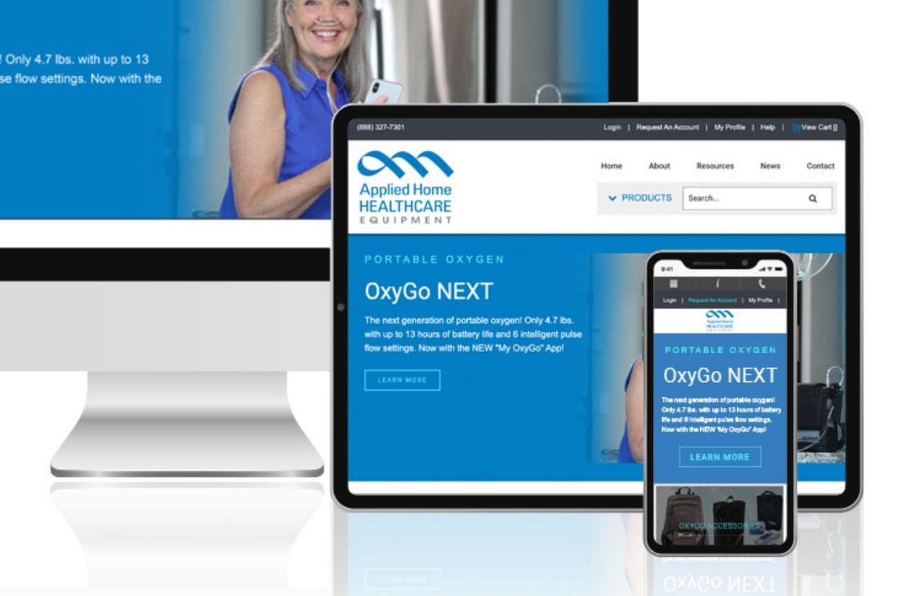 Healthcare equipment website on devices