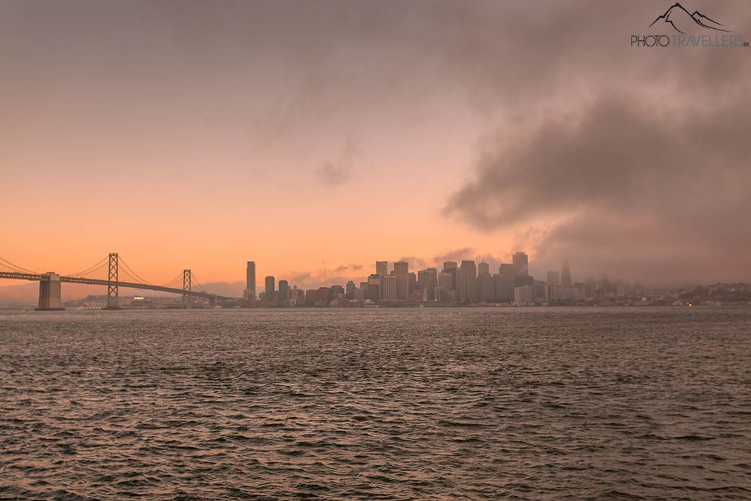 Der Blick von Treasure Island auf San Francisco