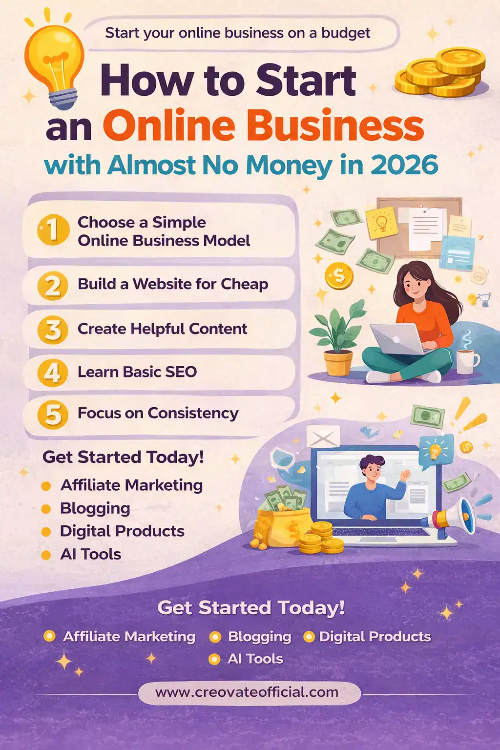 How to Start an Online Business with Almost No Money in 2026