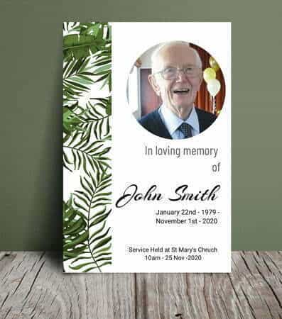 Greenery funeral order of service (016) Greenery funeral order of service (016) - Free Funeral Order of Service Template