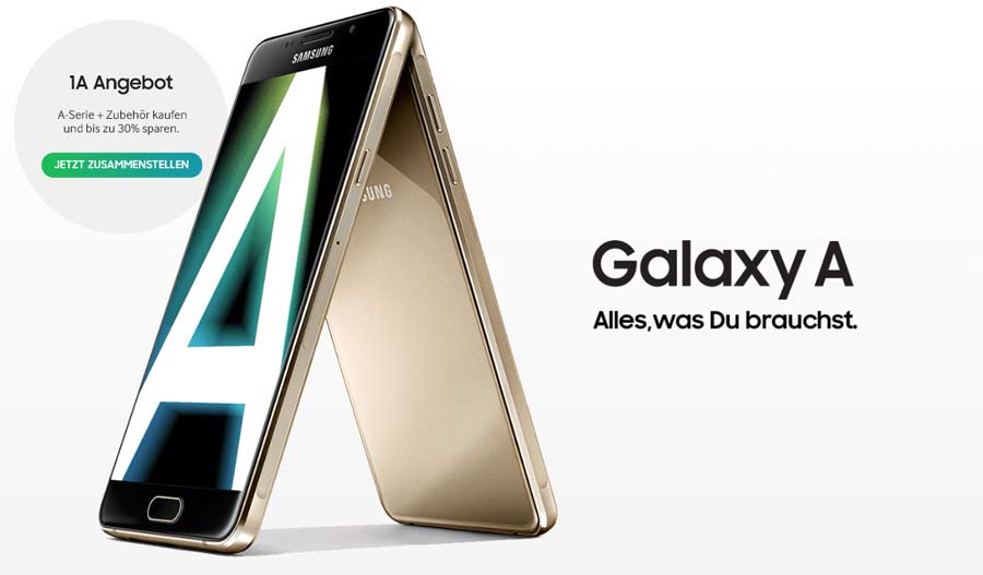Werbung für die aktuellen Samsung Galaxy A Handys