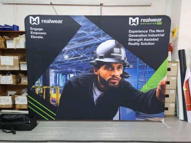 10ft tension fabric backdrop for realwear