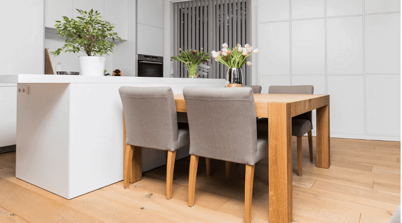 Downsizing Your Home / Clean Modern Minimal Eat In Kitchen