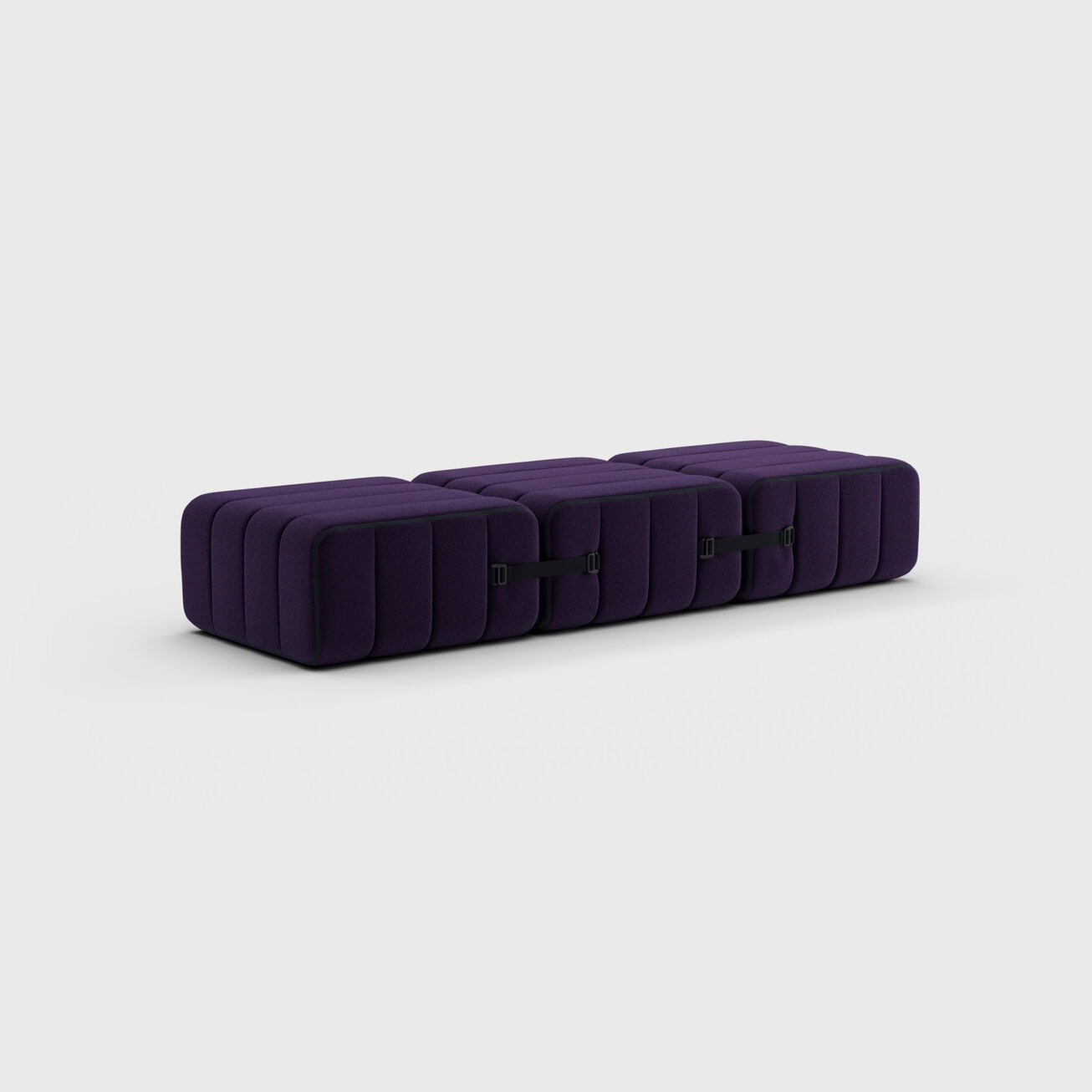 1-Sitzer Modulsofa im Stoff Jet –  3 Sofa-Module