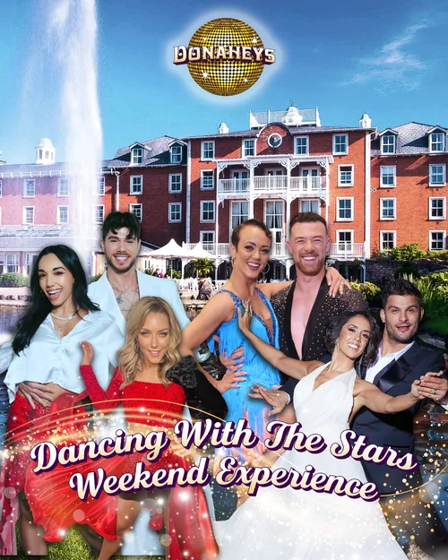Donaheys Dancing With The Stars Weekend Experience Alton Towers - learn to dance and see BBC strictly professionals Kai Widdrington, Lauren Oakley, Michelle Tsiakkas, Simone Landscape