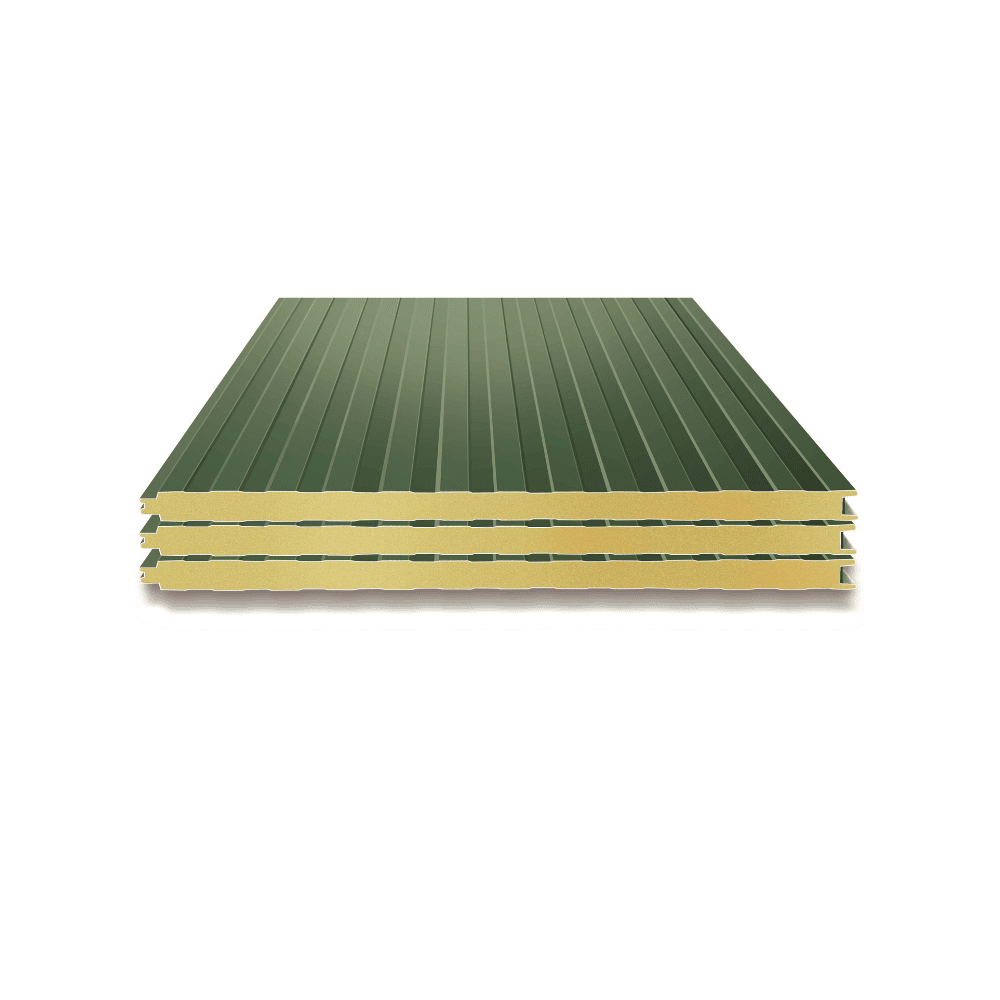 RAL 6020 Wandpaneel 40mm Stärke - Typ SEC (sichtbare Befestigung)