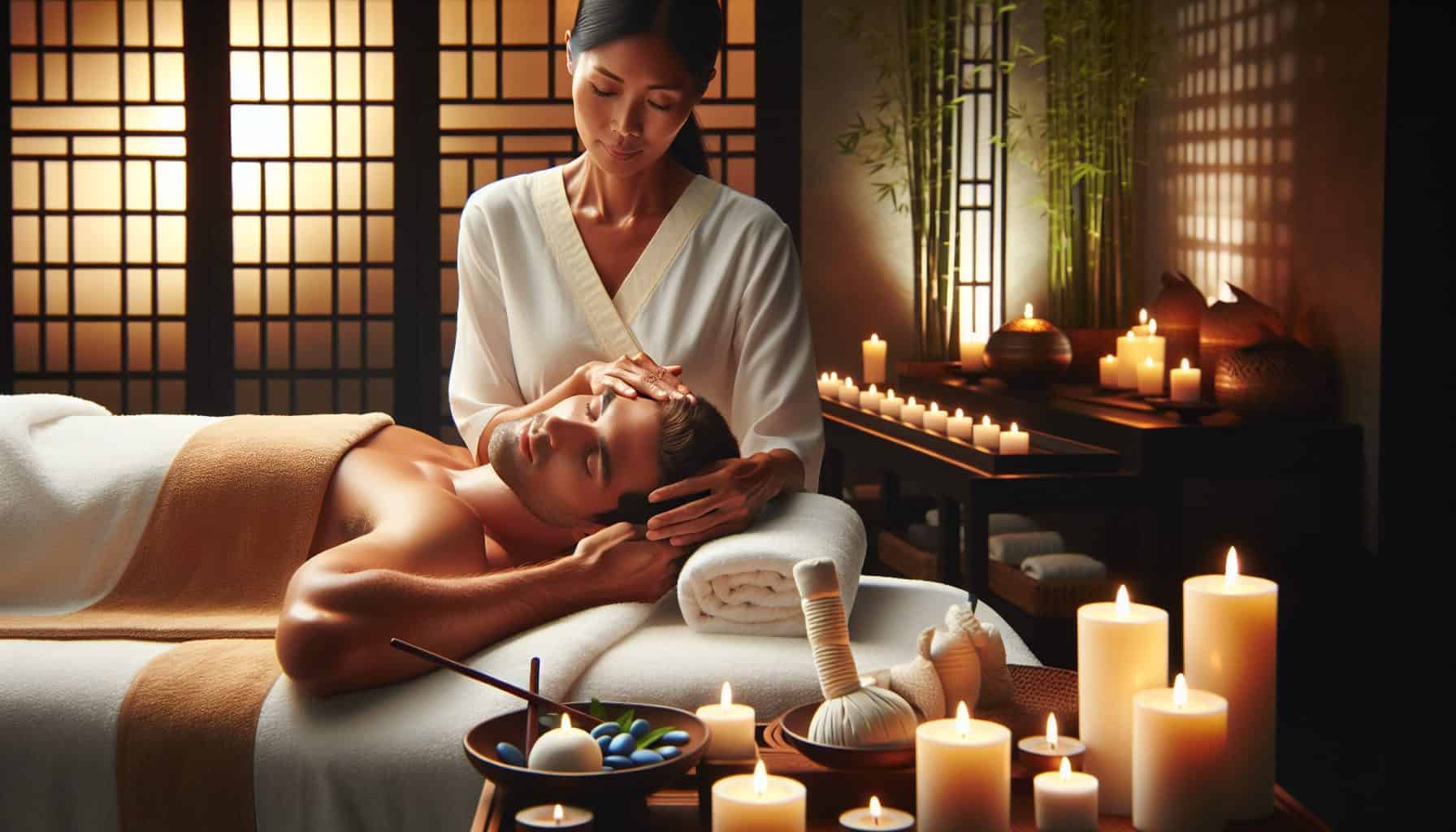relaxing head massage at luxor spa salon abuja