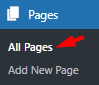 WordPress all pages menu