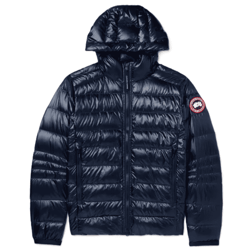 Mens Navy Blue Canada Goose Crofton Hooded Down Jacket UK SEIKK