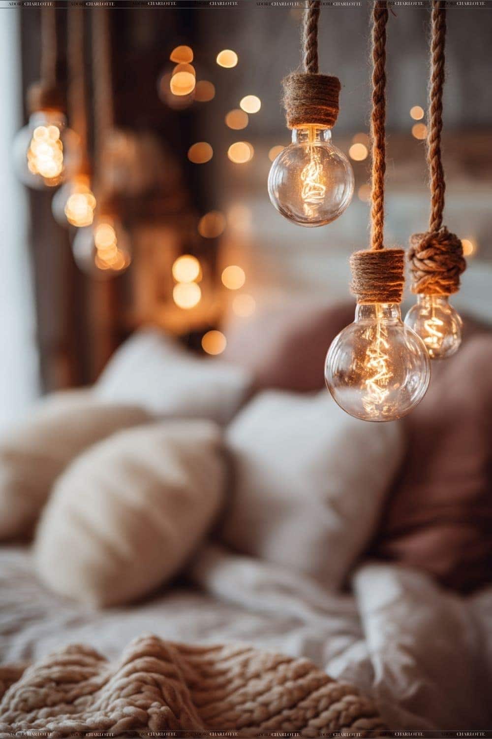 Boho Bedroom Lighting Ideas Vintage Edison Bulb Boho Hideaway