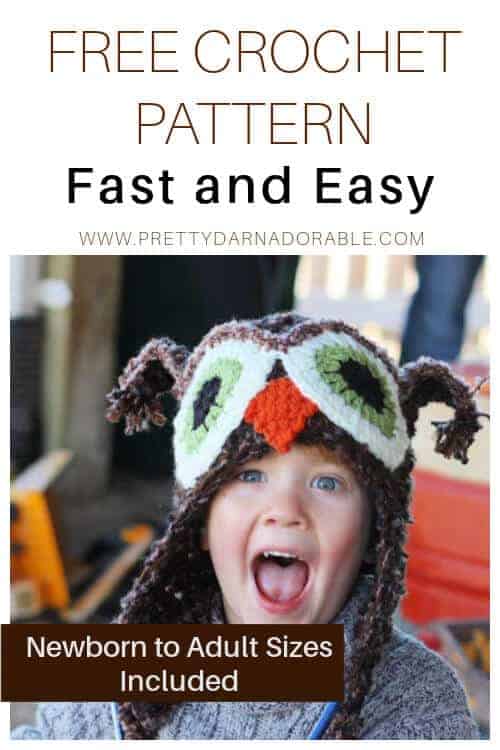 free crochet owl hat pattern newborn to adult