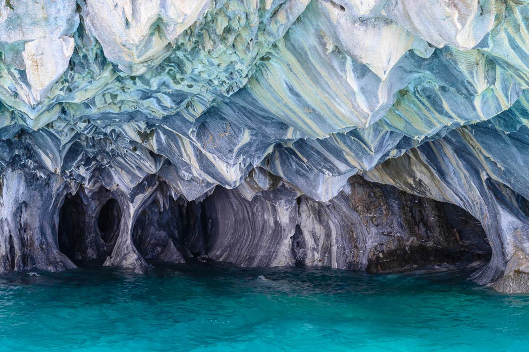 Die Marmorhöhle Catedral de Mármol in Chile