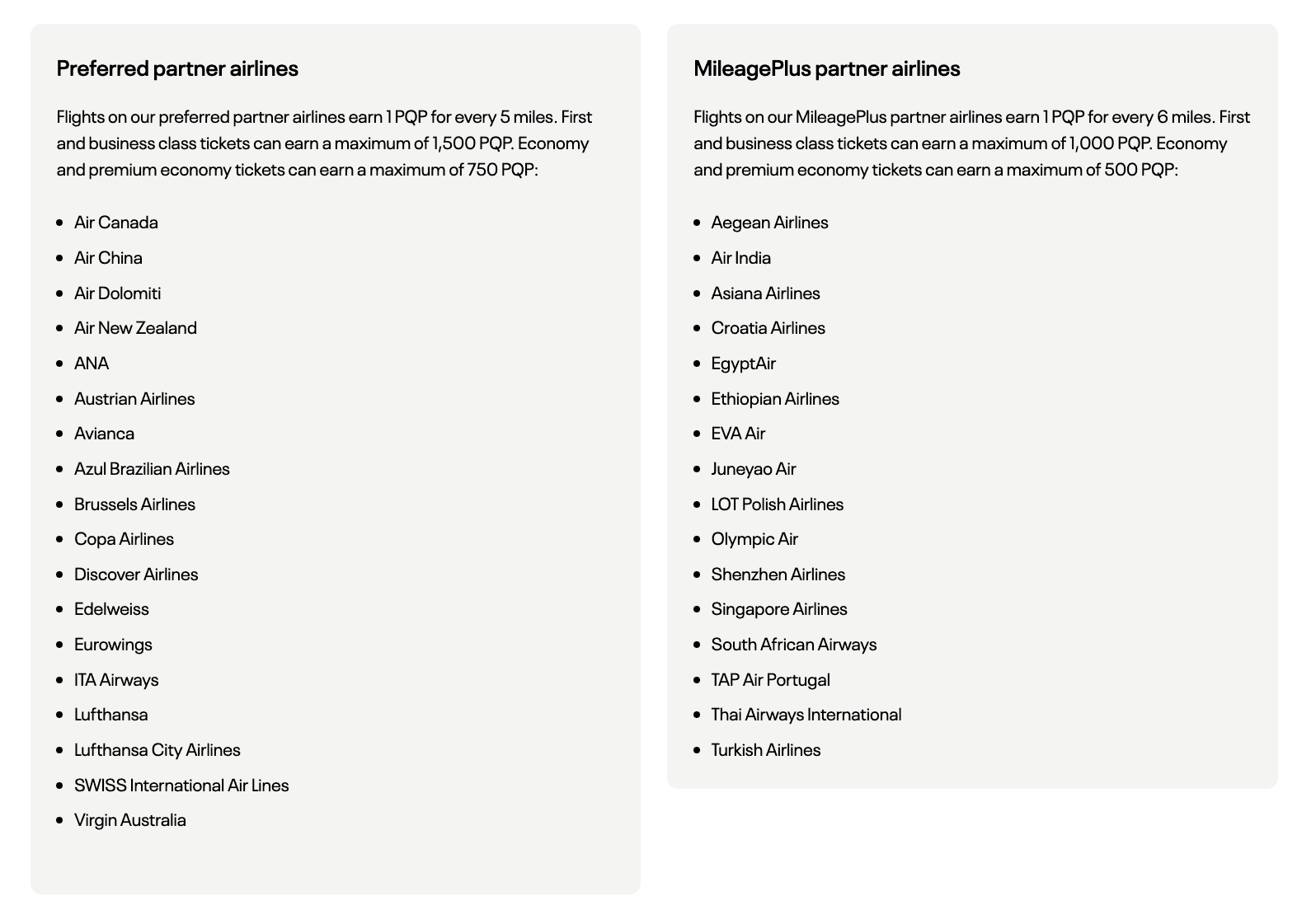 Understanding PQP and PQF United: Earn More, Fly Better 3 List of United partner airlines by category