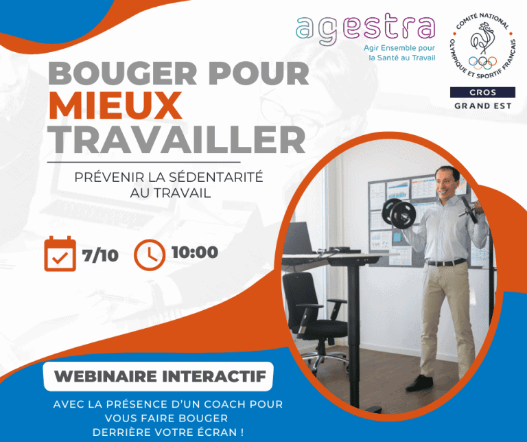 07/10 à 10h – Webinaire avec le CROS : prévenir la sédentarité au travail