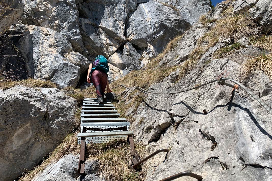 Leiter auf dem Dr.-Julius-Mayr-Weg