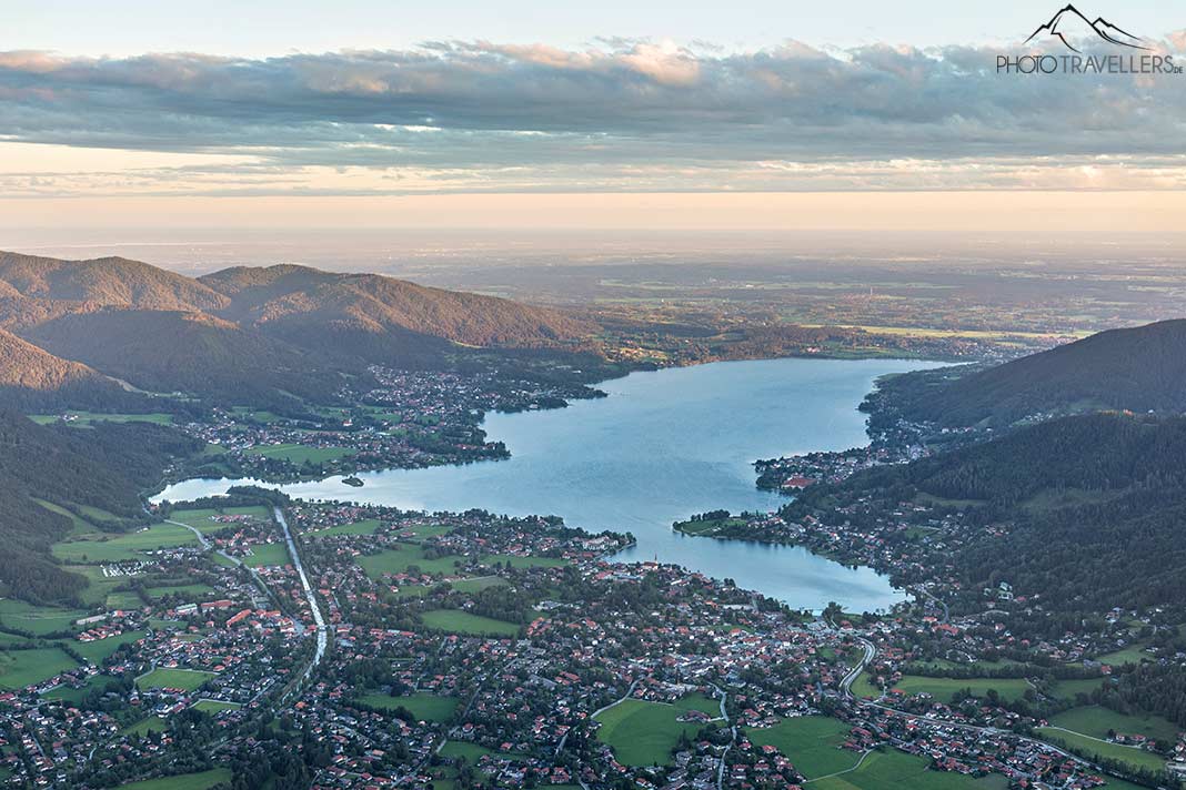 Der Blick vom Wallberg auf den Tegernsee