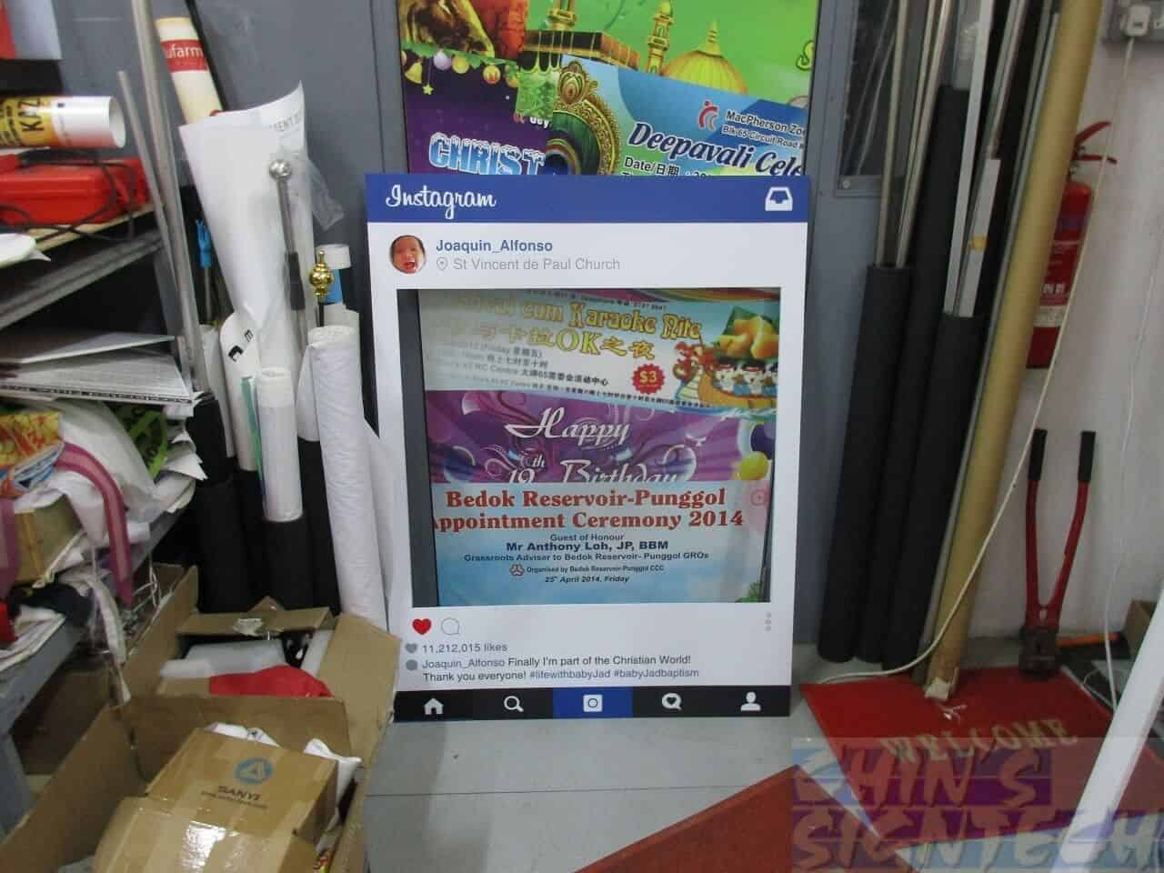 4 x 3ft Instagram foam board frame