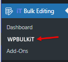 select woo posts menu in bulk editing section