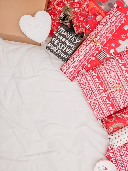 Wrapped gifts to share with others for Christmas in Africa