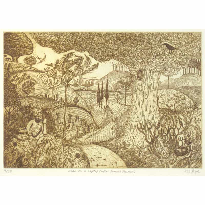 C4166 Man on a Laptop (after Samuel Palmer) 16/25 – Kit Boyd