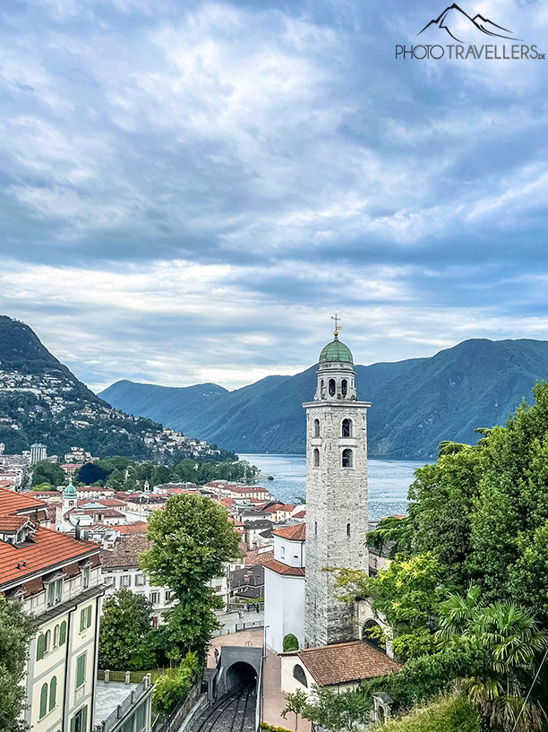 Die Stadt Lugano am Luganersee