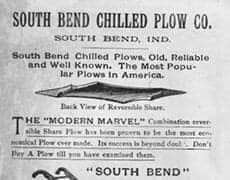 SouthBendChilledPlow A historical plow display at The History Museum in South Bend, Indiana.